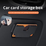 Car Card Storage Box Car Mounted Card Holder Voucher Storage Case Car Refueling High-Speed Card Slot