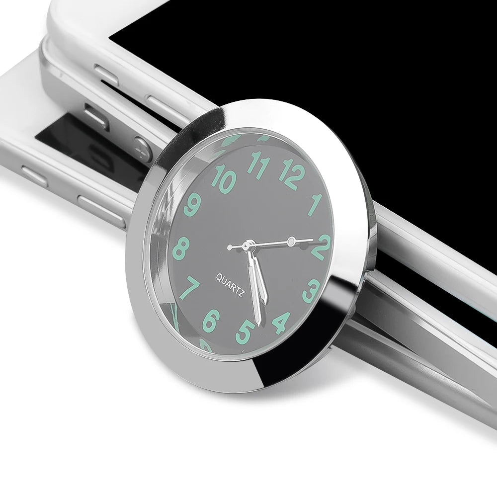 Mini Watch Car Quartz Universal Car Clock Stick-On Electronic Watch Dashboard Noctilucent Decoration For SUV Cars Accessary