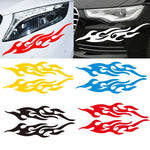 2Pcs Car Flame Stickers Car Truck Side Door Truck Bumper Window Lap Top Cut Vinyl Decal Sticker Auto