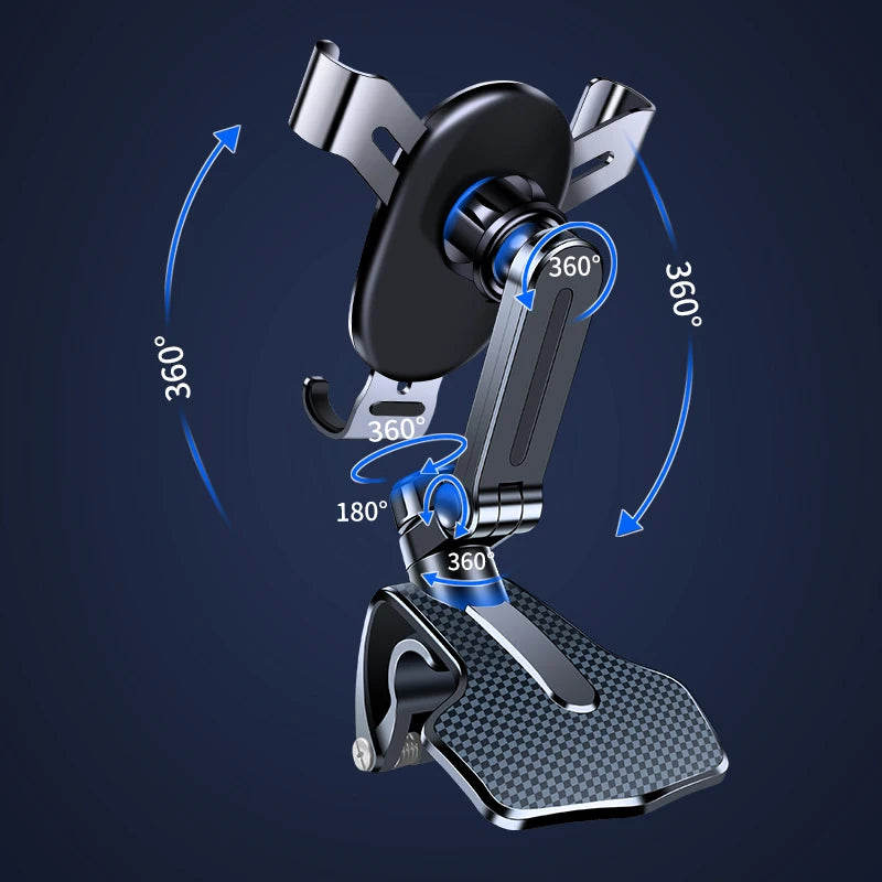 Car Phone Holder Mobile Phone Car Support Smart Phone Clip Dashboard Multi-functional Fixed Navigation Bracket Strong Steady
