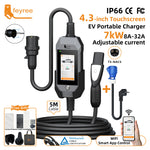 feyree 4.3 Inch Touch Screen Portable EV Charger | 7kW 32A Smart WiFi for Tesla alternate view