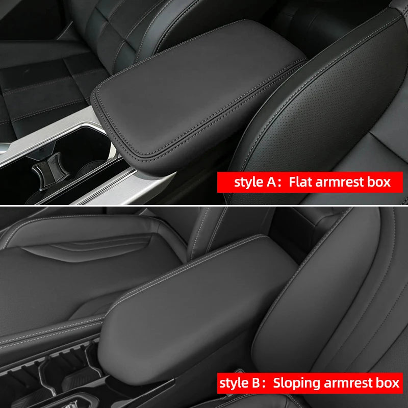 Central Control Armrest Storage Box leather cover Interior Accessories Fit For Geely Coo detail view