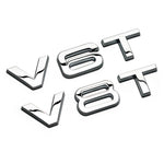 TQQTQQ Car Decal Emblem Badge V6T V8T - 3D Premium Zinc Alloy Decal Sticker Decoration close-up view