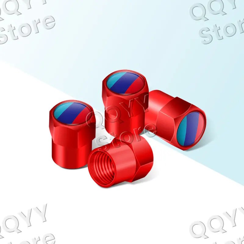 4pcs Metal Alloy Car Wheel Tire Valve Caps | Waterproof Dustproof Tire Stem Covers additional angle