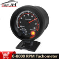 Car Universal Tachometer Gauge 0-8000 RPM Tachometer With Shift light Tacho Gauge For 1-8 Cylinders 12V Racing Car Vehicle