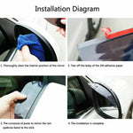Universal Car Rearview Mirror Rain Eyebrow | Auto Rear View Side Rain Shield Snow G additional angle