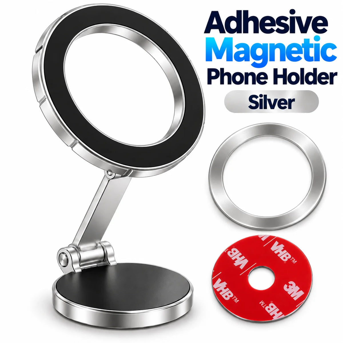 Foldable Magnetic Car Phone Holder for 17mm Ball Head alternate view