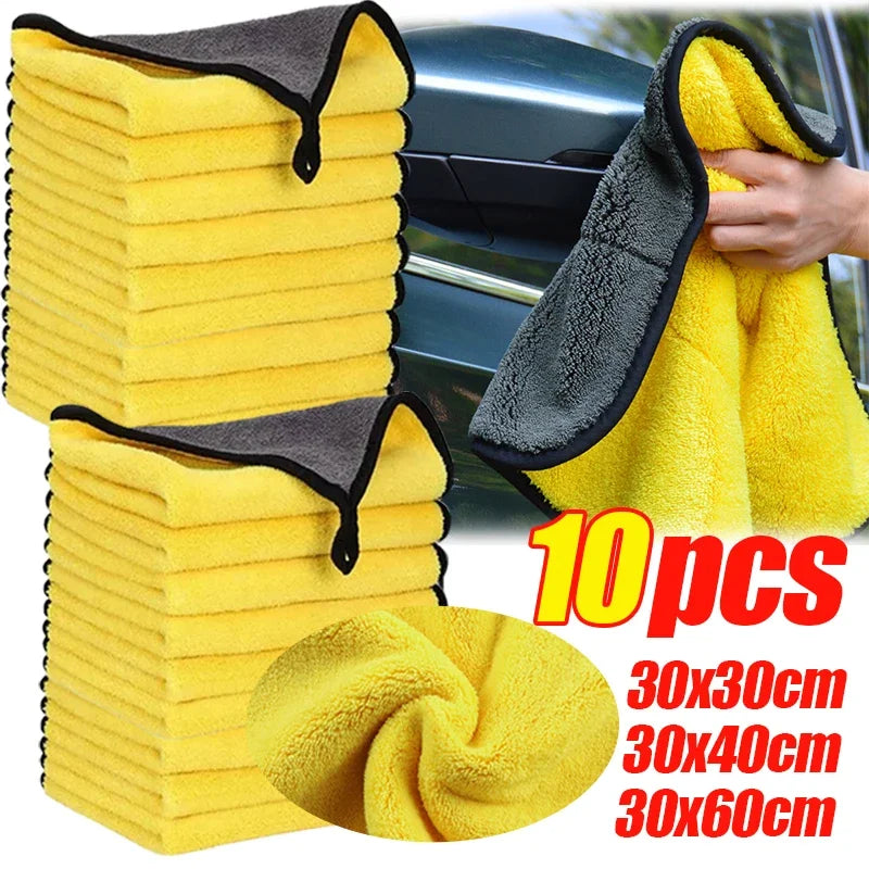 Heavy Duty Microfiber Car Wash Towels | Absorbent Lint Free Cleaning Cloths
