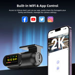 2K Dash Cam WiFi Car DVR | 1440p Night Vision with GPS and Parking Monitor alternate view
