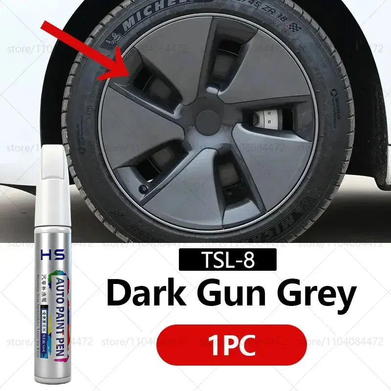Tesla Model 3 Y X S Scratch Repair Paint Pen | Pearl White & Deepsea Blue Touch Up close-up view