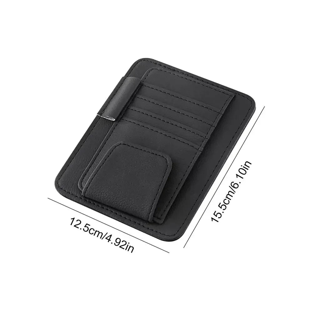Car sun visor storage bag car glasses clip car interior supplies 12.5*15CM car busine alternate view