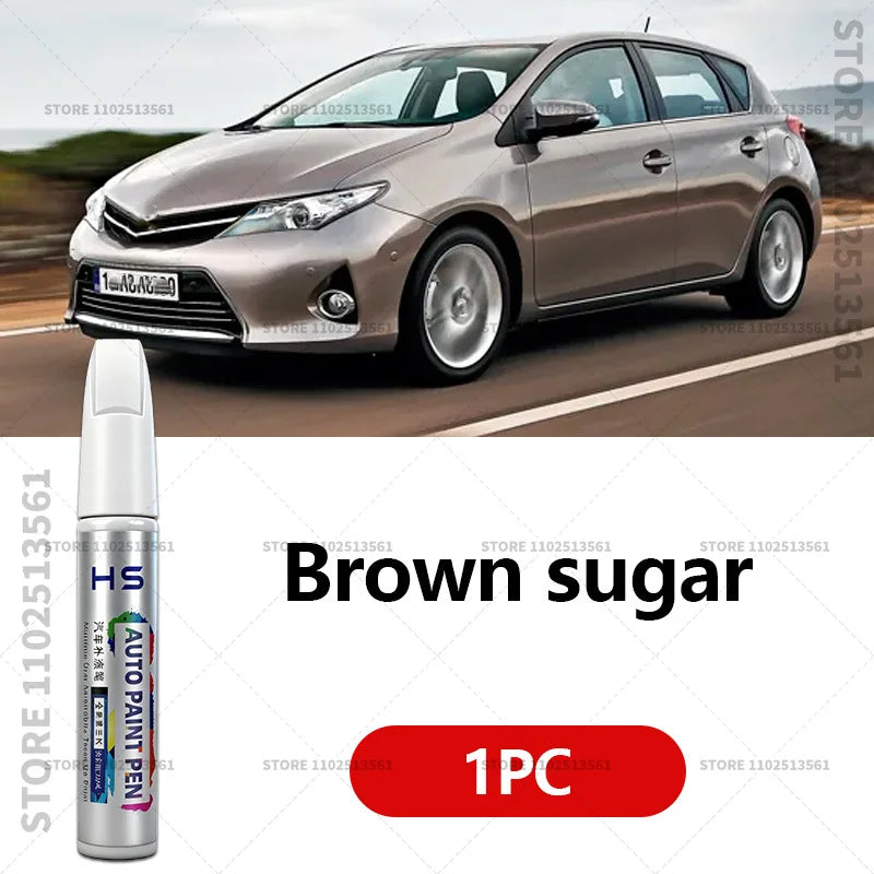 For TOYOTA AURIS Paint Repair Pen Touch Up Scratch Remover DIY Auto Accessories White close-up view