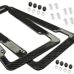 NEW Universal 30*15CM 1/2pcs License Plate Frame Carbon Pattern Plastic License Plate Frame Bracket