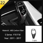 For BMW 5 Series F10 F11 520i Carbon Fiber Central Armrest Box Cover Storage Box Gear Position Panel Decoration Cover Auto Parts