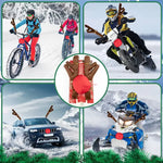 Christmas Car Decoration Deer Horn Antlers Car Kit with Red Nose and Tail for Holiday Gift Set Car Accessories Pendant