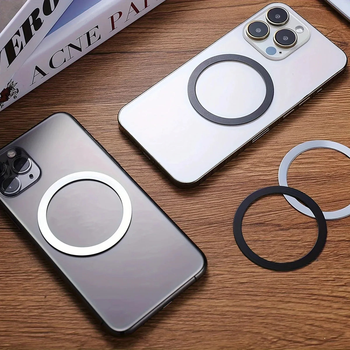 2024 Stainless Steel Universal Magnetic Metal Plate Ring For Magsafe Wireless Charger alternate view