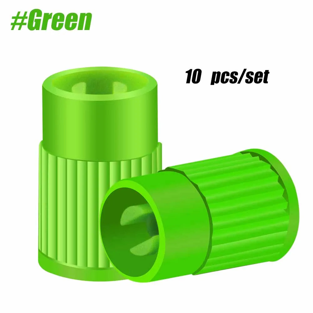10pcs Plastic Tire Valve Caps | Universal Dust Covers for Cars Trucks Motorcycles SUV alternate view