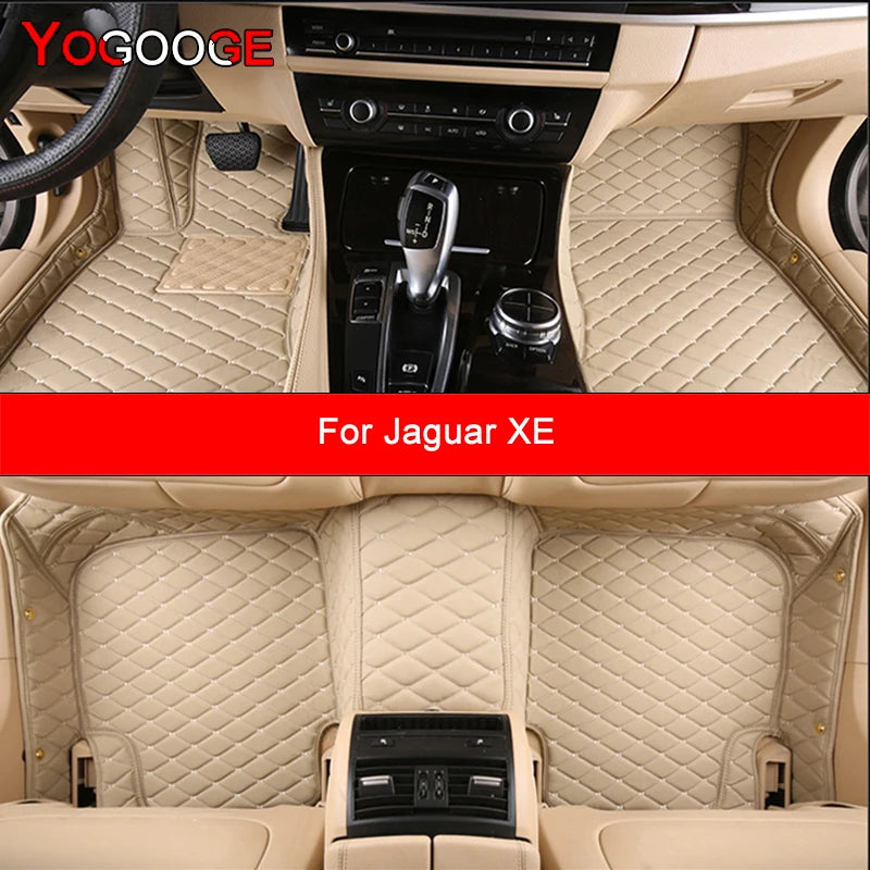 YOGOOGE Custom Car Floor Mats For Jaguar XE Auto Carpets Foot Coche Accessorie
