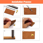 100sets 5mm-15mm Metal Round Rivet Single Cap Rivets Studs for DIY Leather Craft Ba additional angle