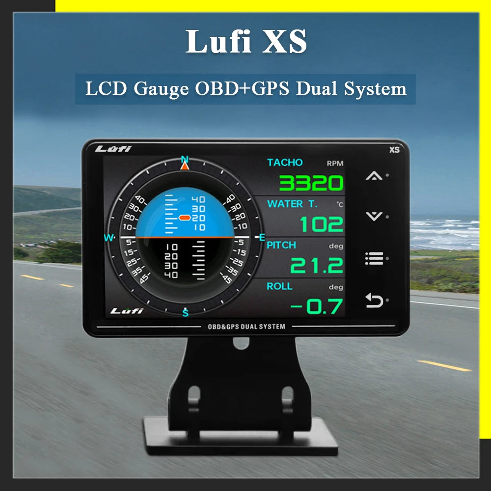 Lufi XS Revolution OBD2 OBD+GPS Automobile Multi-function Water Temperature Turbo Oil Temperature G