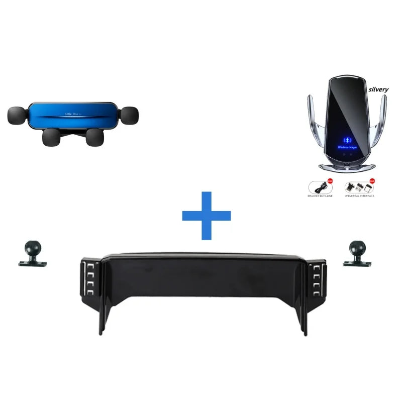 Dual Mobile Phone Holder Car Fixed Bracket Base For Toyota Corolla 2019 2020 2021 2022 Charging Vehicle Phone Mounts Accessories