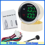 Green LED Digital 2 IN 1 52mm Gauge with Alarm | Water Level and Sewage Level Meter additional angle