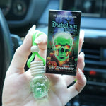 Skull-Shaped Wooden Car Air Freshener | Long-Lasting Light Fragrance for Car Interior lifestyle view