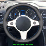 Black Faux Leather Car Steering Wheel Cover for Alfa Romeo 159 2005-2012 Brera Spider lifestyle view