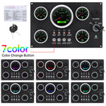 Car Boat Diesel Engine 5 Gauge Instrument Panel Set | GPS Speedometer Tachometer Fuel Oi detail view