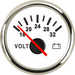 AD Universal 52mm Voltmeter | 8-16V Waterproof Gauge for Car Motorcycle Boat with Red close-up view