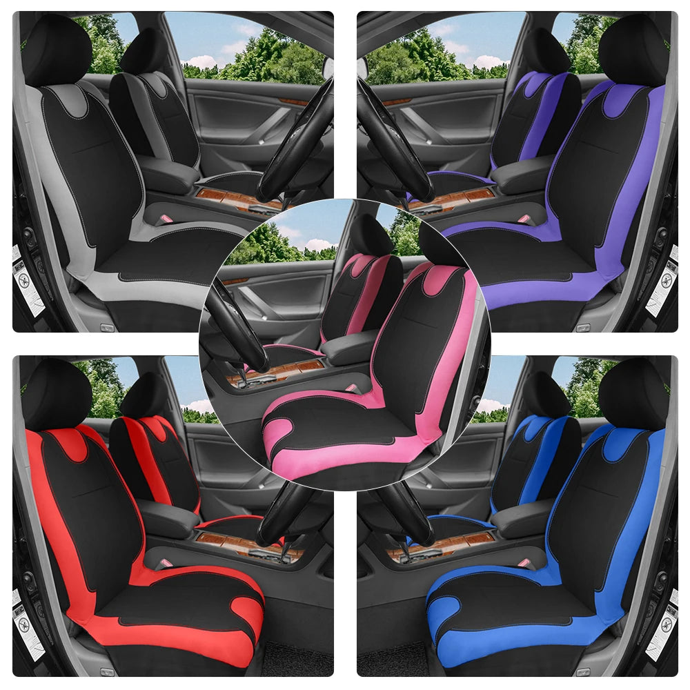 Universal Breathable Polyester Fabric Seat Covers Full Set Fit For Most Car SUV Truck alternate view