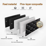 Car Floor Mats 5Pcs Universal Quality PU Leather Waterproof Auto Foot Pad Protector Au close-up view