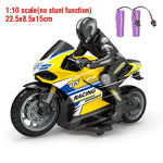 RC Motorcycle 1:10 Electric RC Drift Motorcycle with 4CH Remote Control additional angle