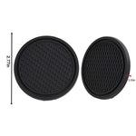 2pcs Black Car Auto Cup Holder Anti Slip Insert Coasters Pads Interior Accessories additional angle
