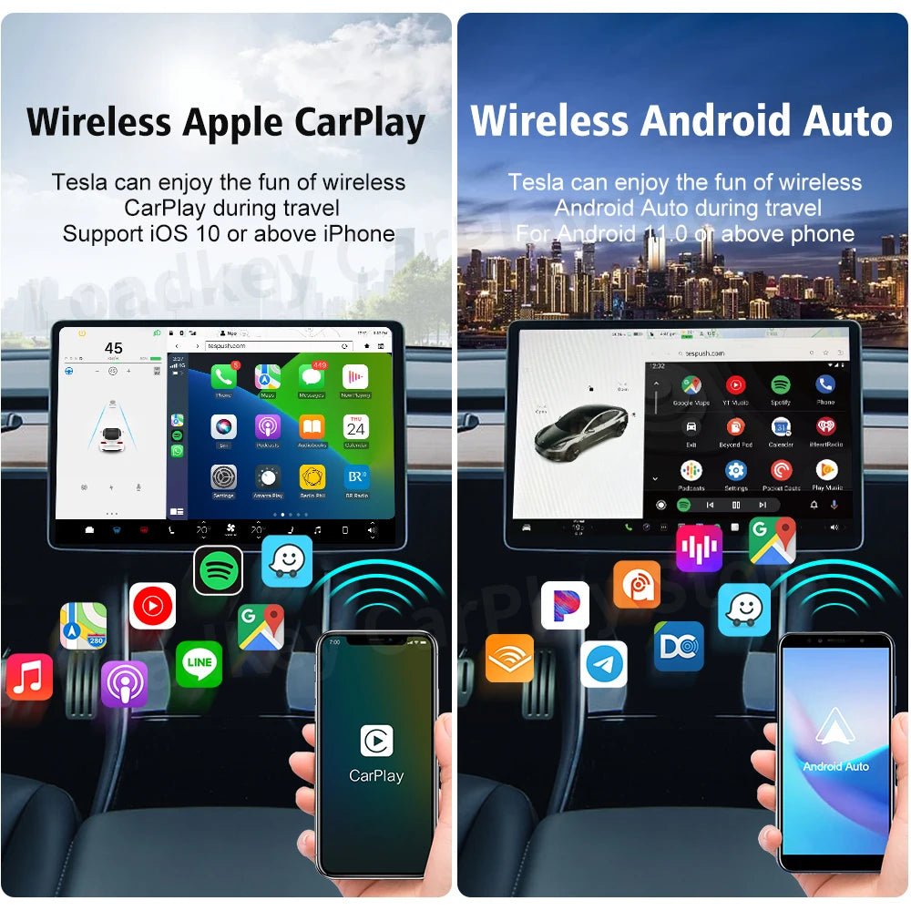 CarlinKit Wireless CarPlay Android Auto For Tesla Model 3 Model X Y Model S Auto Conn alternate view