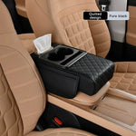 Car Armrest Storage Box, Car Center Console Organizer, Armrest Heightening Cushion With Cup Holder Armrest Storage Organizer Box