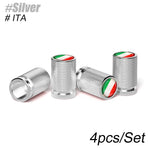 4Pcs Italy National Flag Car Valve Stem Caps | Universal Tire Valve Stem Caps for Car alternate view