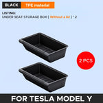 Under Seat Storage Box for Tesla Model Y 2020-2024 | Center Console Organizer Accessor close-up view