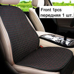 Flax Car Seat Cushion Pad Thick Fiber Filled Seat Cover lifestyle view