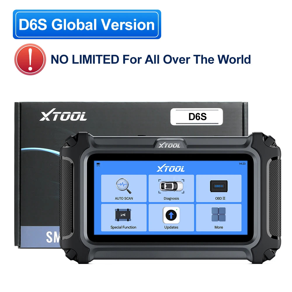 XTOOL D6S Auto OBD2 Scanner Car All System Diagnostic Tool 30+ Reset SAS SAS Live Data Lifetime Free Update CAN FD FCA Auto Auth