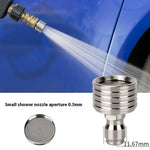 High Pressure 1/4 Quick Connect Water Sprinkler Nozzle | Stainless Steel Shower Blade close-up view