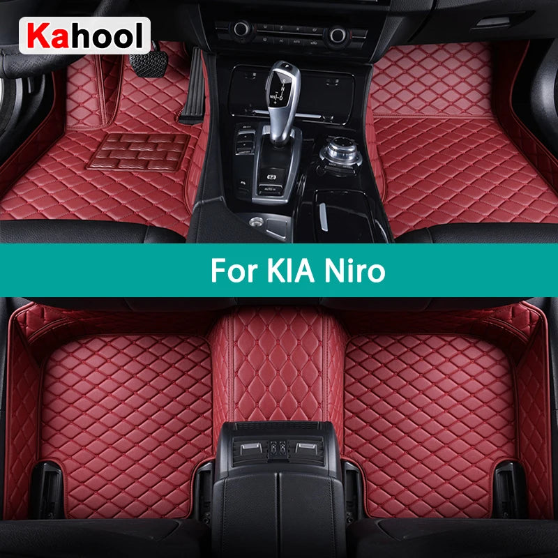 KAHOOL Custom Car Floor Mats For KIA Niro 2016-2023 Auto Carpets Foot Coche Accessorie