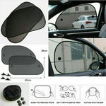 2Pcs Durable Reflector Car Sun Shades Front Rear Window Shield Screen Sunshades Cover Windscreen UV Protection Mesh Visor