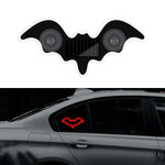 1X Solar Powered Car Neon Light Cool Bat-shaped Dynamic Atmosphere Light Wireless Led close-up view