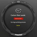 Mazda Carbon Fiber & Leather Steering Wheel Cover | Premium Interior Upgrade alternate view