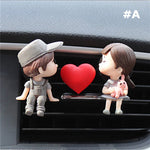 Lovely Couple Car Air Vent Freshener Essential Oil Perfume Clip Scent Aromas Diffuser Decor Fragrance Auto Interior Accessories