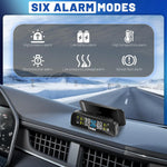 Solar Tire Pressure Monitoring System with 4 External Sensors | Real Time TPMS for Ca alternate view