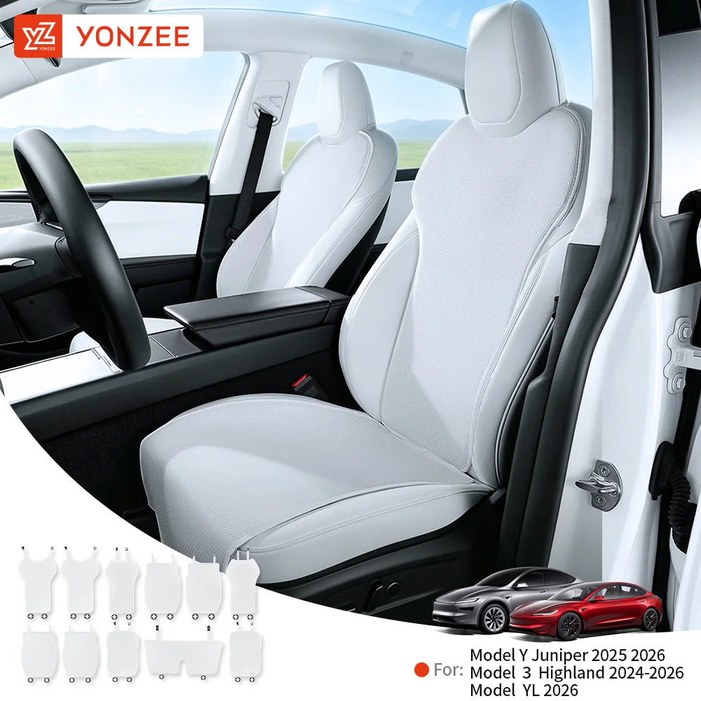 YZ for Tesla Model YL 6-Seater Four seasons Car Seat Cover Cushion Comfort Anti-Slip Backrest Cushio