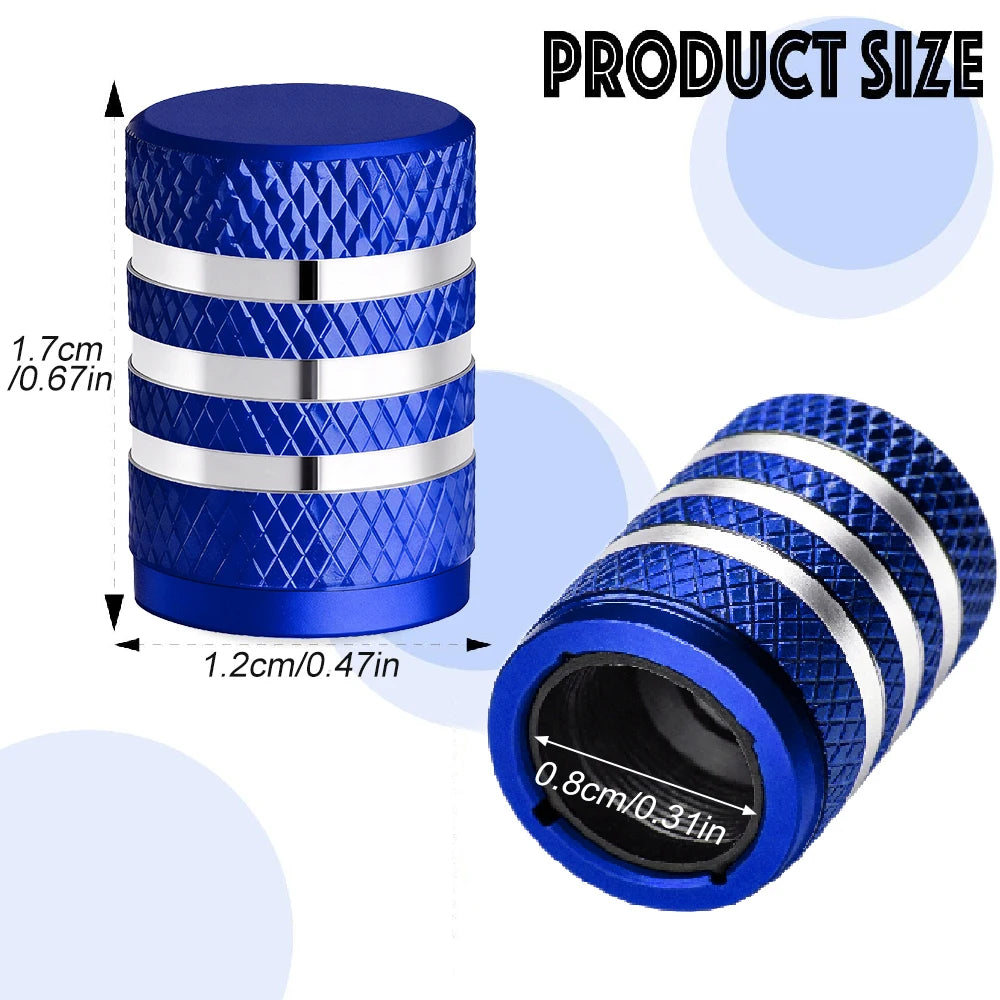 4PCS Tire Valve Stem Cap | Metal Tire Air Caps with Plastic Liner Corrosion Resistant alternate view