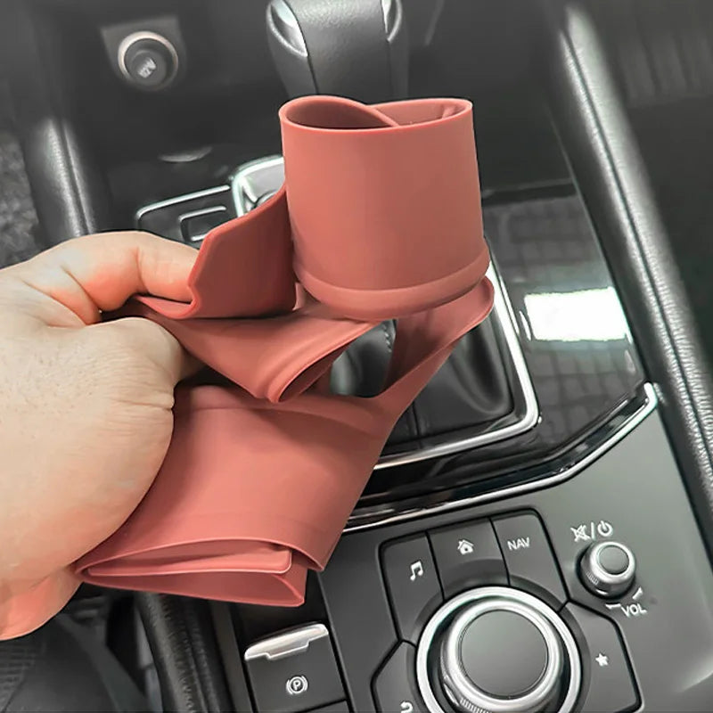 For Mazda CX-5 Center Console Silicone Waterproof Protective Pad Anti‑Slip Water Cup H close-up view